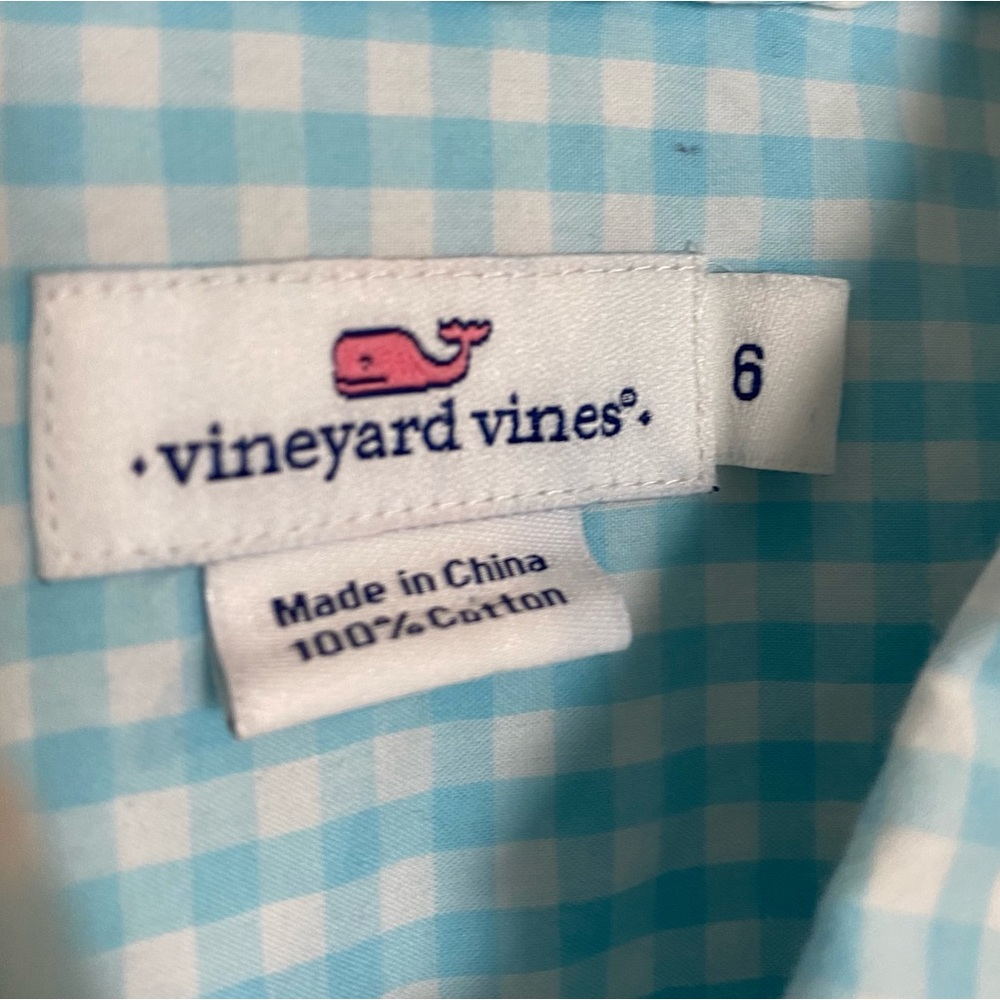 Vineyard Vines Blue/White Gingham Button Down - Picture 6 of 10